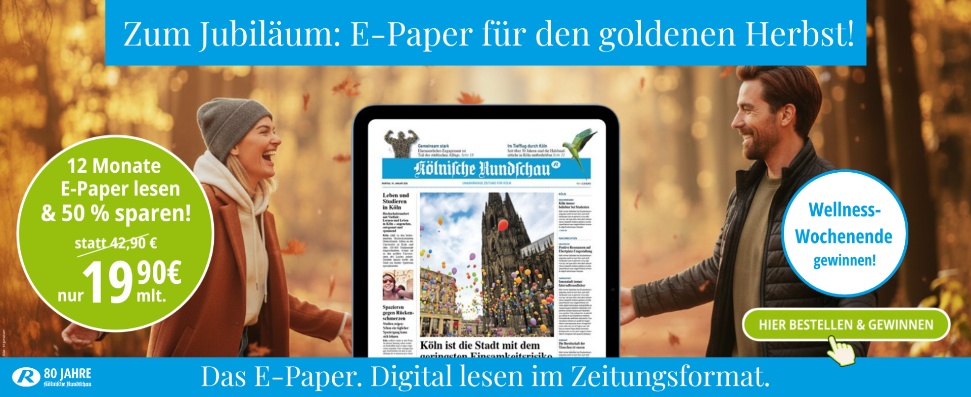 Goldener Jubiläumsherbst – 50% sparen